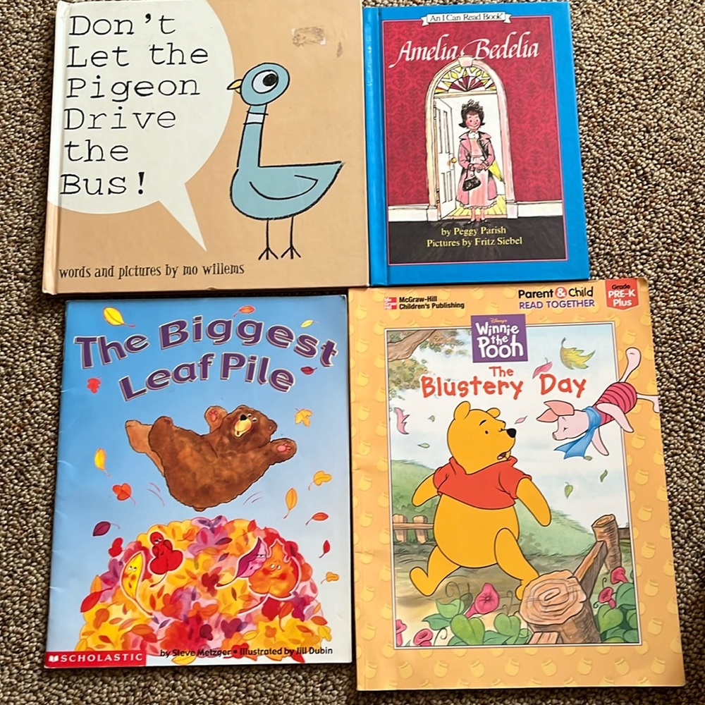 Kids books preschool elementary age children’s picture books readers (set of 4)
